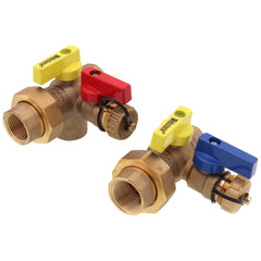 WEBSTONE Webstone H-42443W E-X-P Ultra-Compact Tankless Water Heater Service Valve Kit 3/4 inches FIP Union x FIP