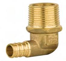 HAILIANG Hailiang hlgpex-231-0100 3/4 inches brass pex x mpt 90 elbow insert lead-free