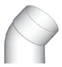 IPEX Ipex 294610 12 inch x 45 degree PVC DWV Elbow Spigot x H SCH-40 Fabricated