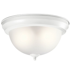 KICHLER Kichler 8111wh 2 light flush mount 120 watt 11.25 inch