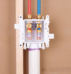 OATEY Oatey 37551 Moda Single Outlet Box with Hammer Arrestor, Brass F1807 Crimp PEX, PVC 2-Valve Standard Pack