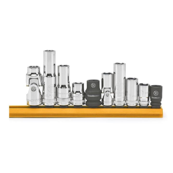 GEARWRENCH Gearwrench 80319 Set Skt Mid Lngth 1/4Dr6Pt 13Pc Met