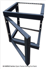 LIONBEAM Lionbeam LB-WRSO12 Open Frame 12U Swing Out Wall Rack Adjustable Depth 18-30 inches