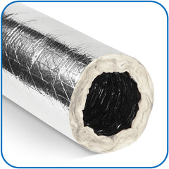 FLEXDUCT Flexduct 840C Flex Air Duct 8 in R-4.2 Silver 25 Ft