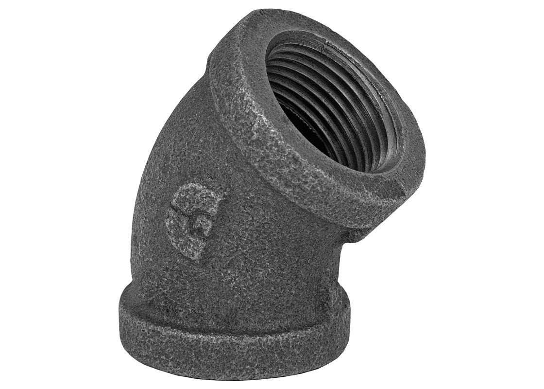 BMI Bmi 35205 Malleable Iron 45 Degree Black Angle 3/4 in