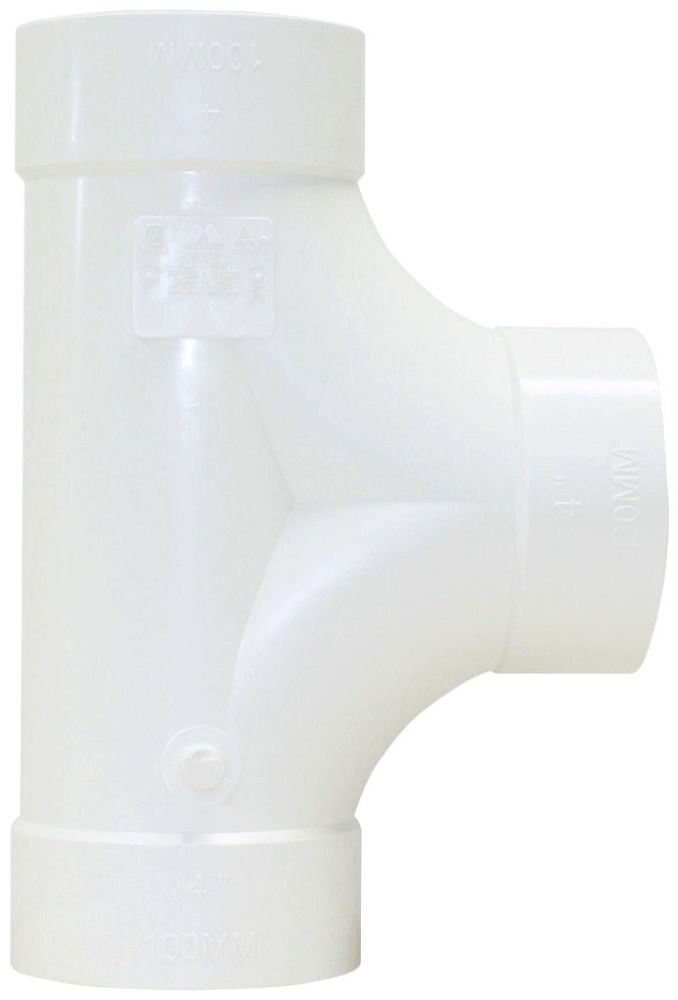 IPEX Ipex 340350 4 Inch Pvc Cleanout Tee 2-way SDR35