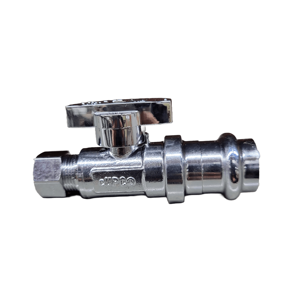 BMI Bmi 9654 Quarter-turn Stop Valve 1/2 in Press X 3/8 in Od