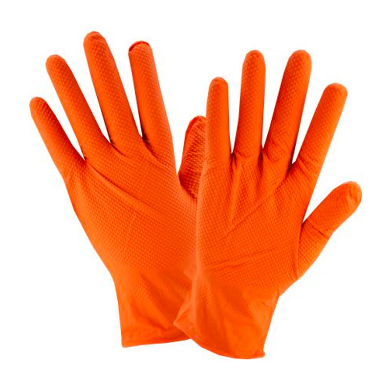 GLOVES Gloves 66575 Orange Nitrile Gloves Xxl 8 Mil 100 Box