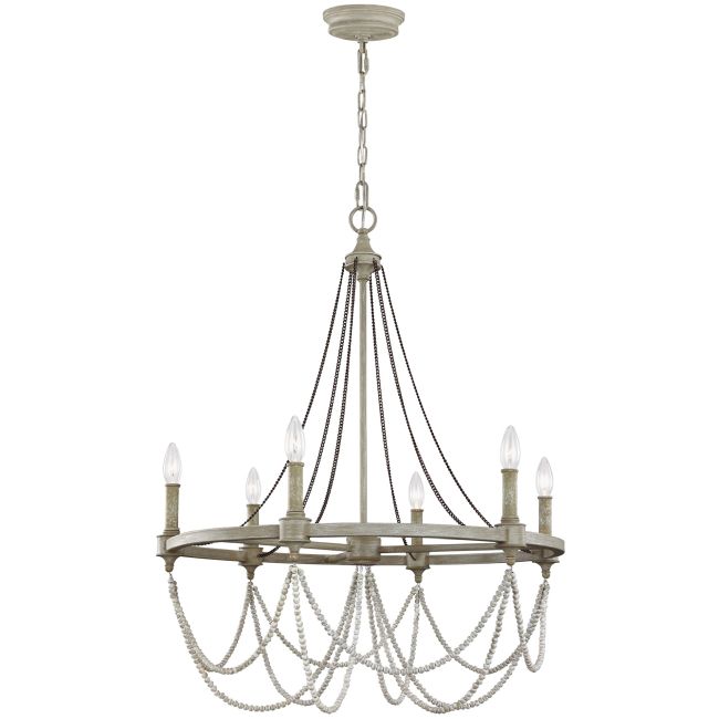 GENERATION BRANDS Generation Brands F3132/6FWO/DWW Beverly Chandelier 6-light