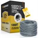 LIONBEAM Lionbeam LB-W182SG 18/2 Stranded Cmr Riser Cable Gray 1000 Ft