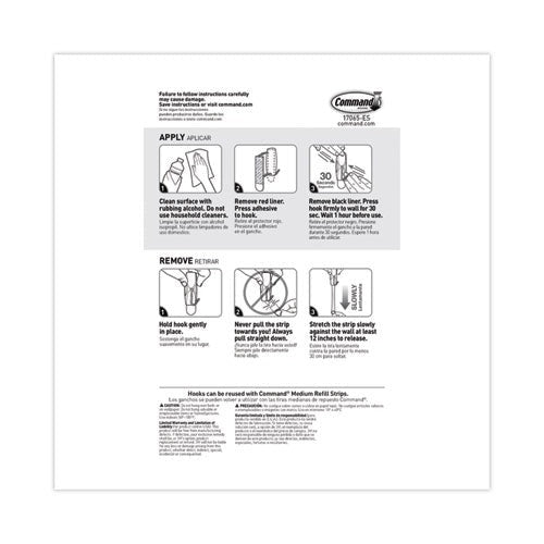 3M 3M MMM17065S35NA medium wire hooks 2 lb cap (35/Pack) 17065S35NA