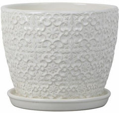 TRENDSPOT Trendspot Inc CR11403S-08W White Bell Planter 8 in