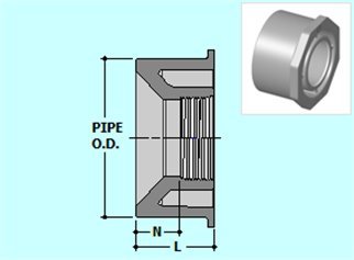 SPEARS Spears 838-166 1-1/4X1/2 PVC Reducing Bushing SpigotXFipt Sch80