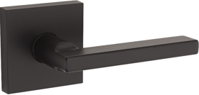 KWIKSET Kwikset 971HFLSQT-514 Halifax Lever Trim Square Rose Matte Black