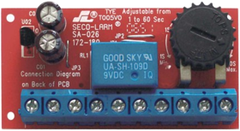 SECO LARM SECO-LARM SA-026Q Low Voltage Timer Module Miniature Delay Adjustable NO-NC 1 to 180 Second Timer 12 to 24 Volt AC/DC