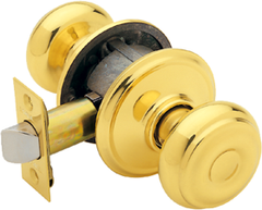 SCHLAGE Schlage Lock F10-GEO-605 Georgian Passage Knob, Grade 2, Radius Corner, Adjustable Backset, 16-080