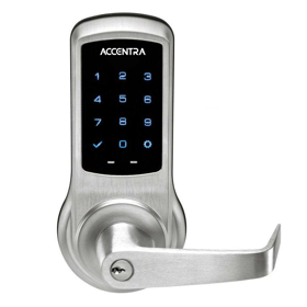 YALE Accentra AU-NTB613-NR nexTouch Push Button Keypad Cylindrical Lock Augusta Lever