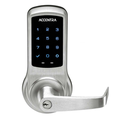 YALE Accentra AU-NTB613-NR nexTouch Push Button Keypad Cylindrical Lock Augusta Lever