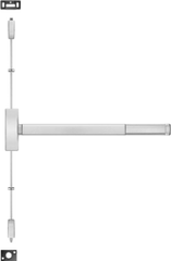 PRECISION HARDWARE Precision Hardware 2201-1701-630 48 Kit - SVR Surface Vertical Rod Exit Device, Exit Only x Blank Cover Plate Trim, Hex Key Dogging, 48 inches x 84 inches