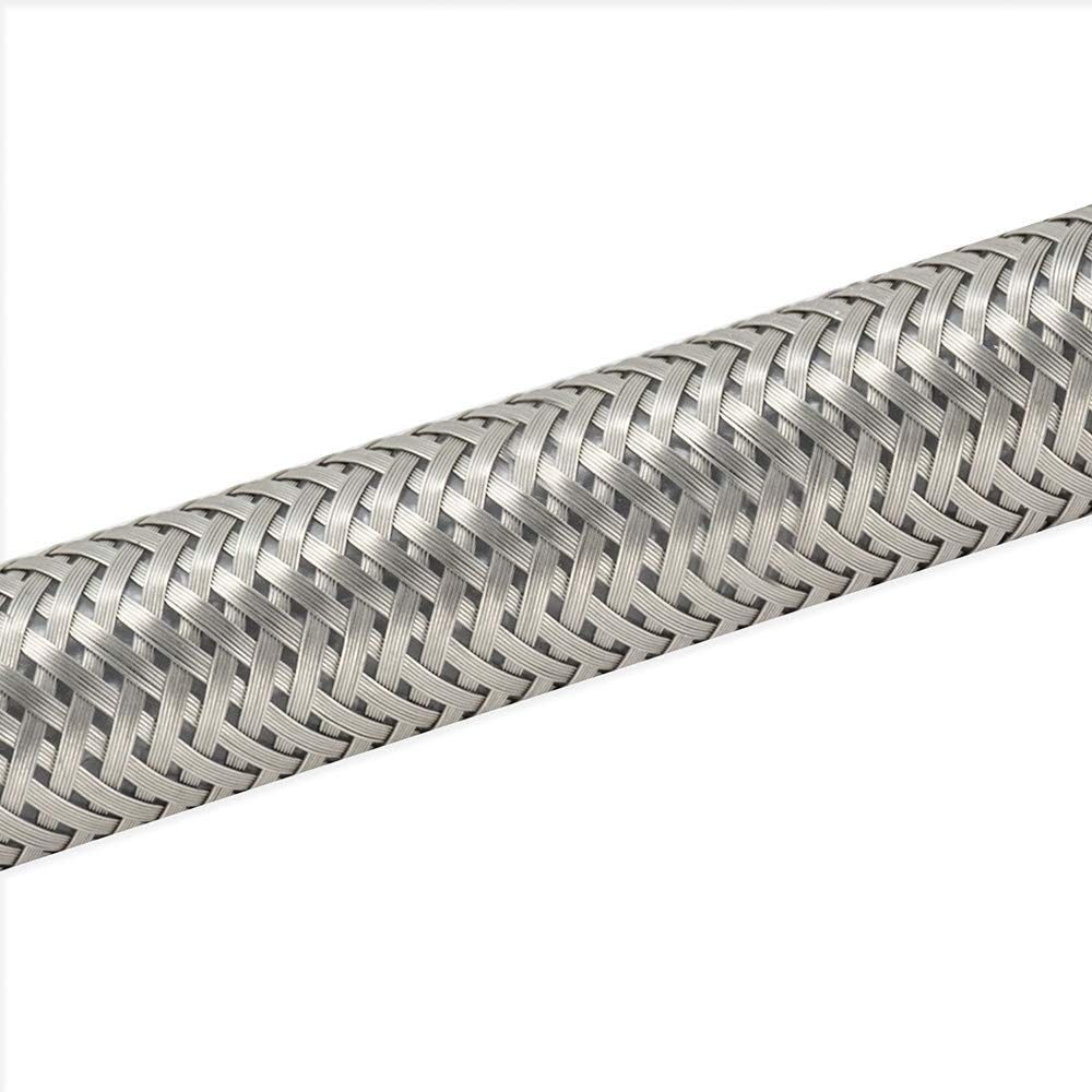 EASTMAN Eastman 48088 flexible toilet connector 12 inch stainless steel braided hose with 7/8 inch ballcock nuts, 3/8 inch compression