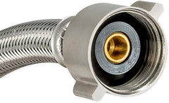 EASTMAN Eastman 48088 flexible toilet connector 12 inch stainless steel braided hose with 7/8 inch ballcock nuts, 3/8 inch compression
