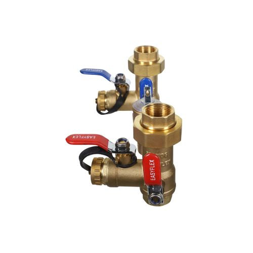 DIVERSITECH Diversitech EFLF-ISV-HCTP tankless water heater hot & cold isolation valve set with pressure relief valve 3/4in FIP