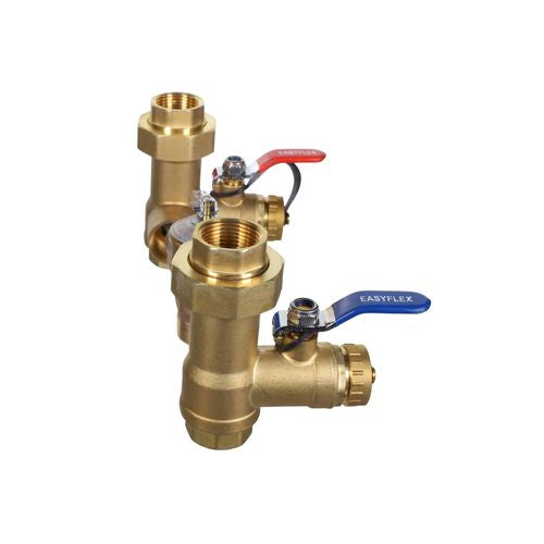 DIVERSITECH Diversitech EFLF-ISV-HCTP tankless water heater hot & cold isolation valve set with pressure relief valve 3/4in FIP