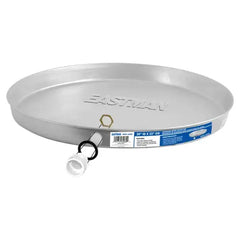 EASTMAN Eastman 60080 aluminum water heater drain pan with PVC fittings 20 inch ID x 22 inch OD