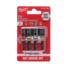 MILWAUKEE Milwaukee 49-66-4562 SHOCKWAVE 4-Piece Magnetic Nut Driver Set 1-7/8 in