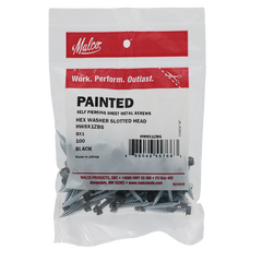 MALCO Malco hw8x1zbg zip-in self-piercing sheet metal screws 1 inch length 1/4 inch head size 100 pack
