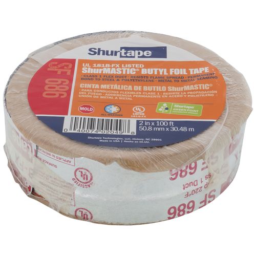 SHURTAPE Shurtape 183431 Printed Aluminum Foil Tape 2 inches x 100 feet