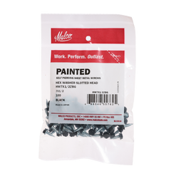 MALCO Malco HW7X1/2ZBG Slotted Hex Head Zip-in Self-Piercing Sheet Metal Screws 1/2 Inch Length 1/4 Inch Head Size 100 Pack