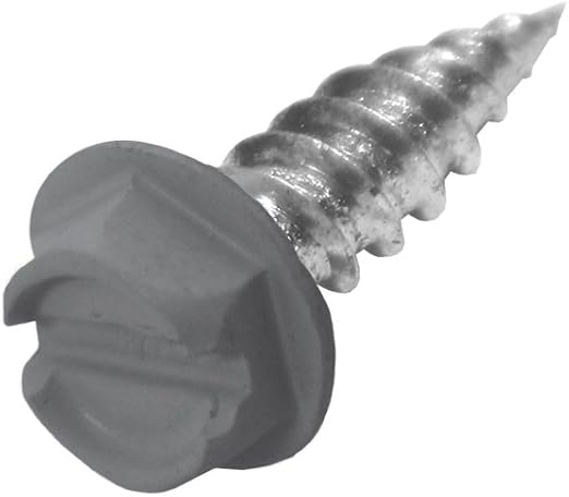 MALCO Malco HW6x3/8ZCLG Painted Slotted Hex Head Sheet Metal Screws 3/8 inch length 1/4 inch head size 100 pack