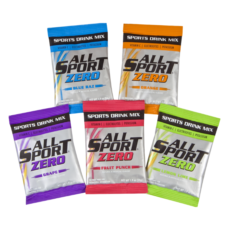 ALL SPORT All Sport 10121803 Zero Variety Powder Mix Pouch 2.5 Gallon Variety Pack 30 Count