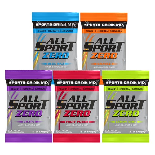 ALL SPORT All Sport 10121803 Zero Variety Powder Mix Pouch 2.5 Gallon Variety Pack 30 Count