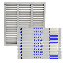 FILTRATION GROUP Filtration Group 21501 Nova Standard Capacity Pleated Air Filter, Synthetic Media, 18x18x2 (Case of 12) Replaces 21500, PF-01-181802-6