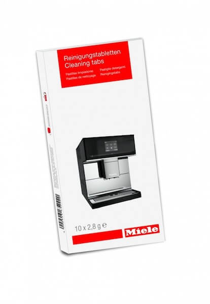 MIELE Miele 10270530 original cleaning tablets for coffee machines, removes oil and residue 10 count 11201200