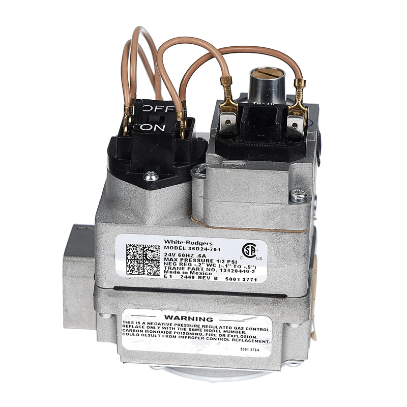 TRANE Trane KIT02048 gas valve 24V 3/4 inches x 1/2 inches -.2 inches WC