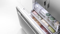 FISHER & PAYKEL Fisher & Paykel RS36A72J1 ActiveSmart Refrigerator 36 inches French Door Built-in With Ice 72 inches Tall