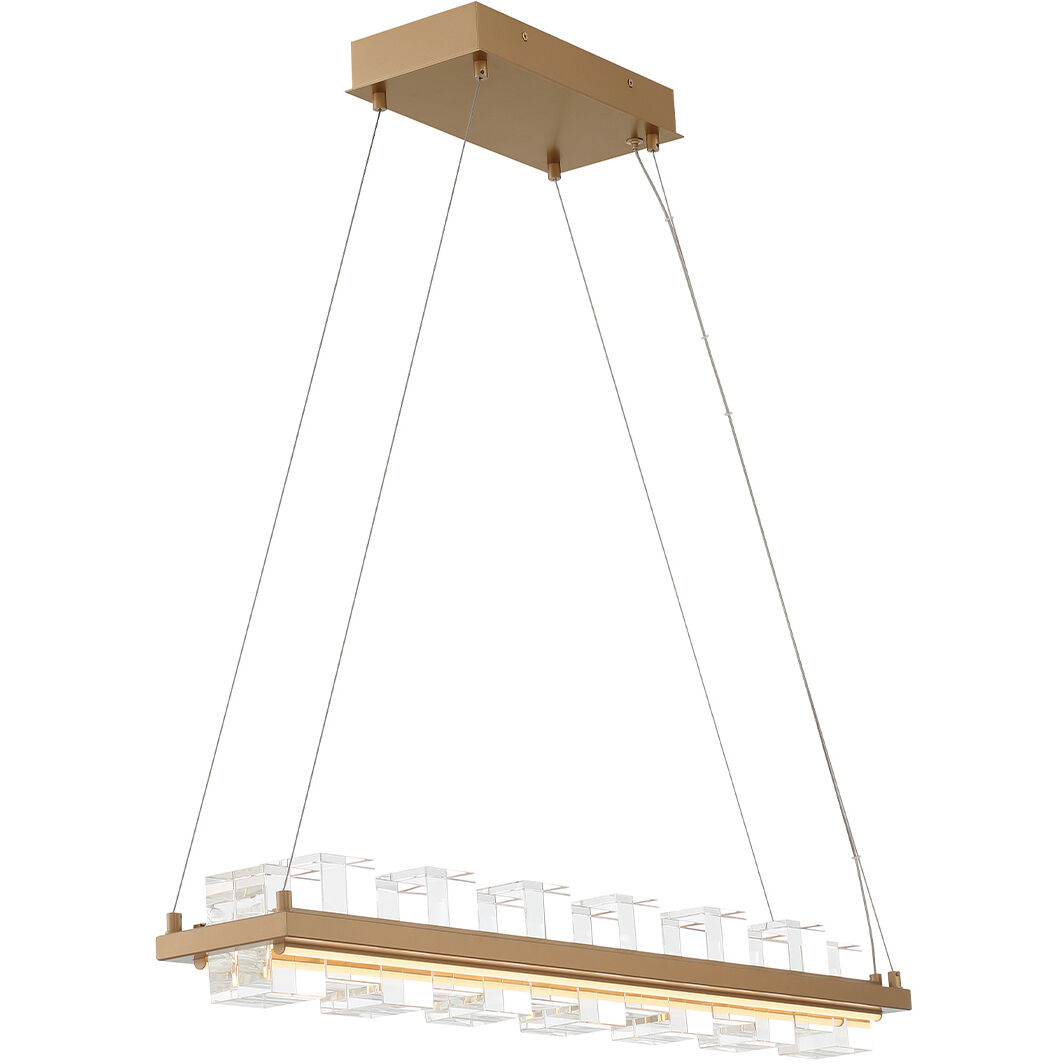 EUROFASE Eurofase 45717-024 Bruco Linear Chandelier Ceiling Light 80W 34.75 inch length