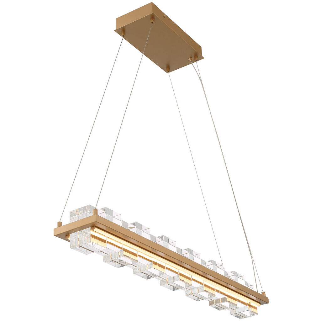 EUROFASE Eurofase 45717-024 Bruco Linear Chandelier Ceiling Light 80W 34.75 inch length