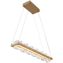 EUROFASE Eurofase 45717-024 Bruco Linear Chandelier Ceiling Light 80W 34.75 inch length