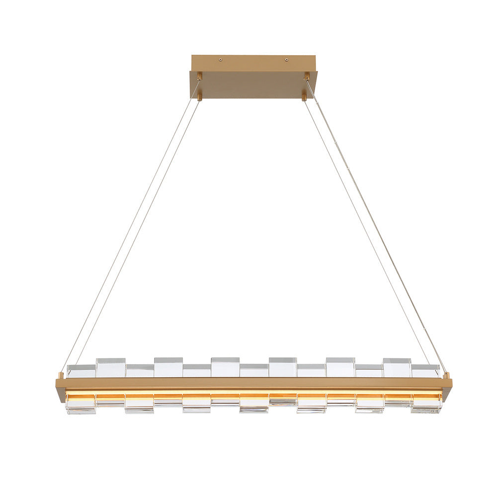 EUROFASE Eurofase 45717-024 Bruco Linear Chandelier Ceiling Light 80W 34.75 inch length