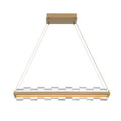EUROFASE Eurofase 45717-024 Bruco Linear Chandelier Ceiling Light 80W 34.75 inch length