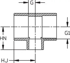 GEORG FISCHER Georg Fischer 801-101 Reducing Tee (SxSxS) Schedule 80 Harvel PVC