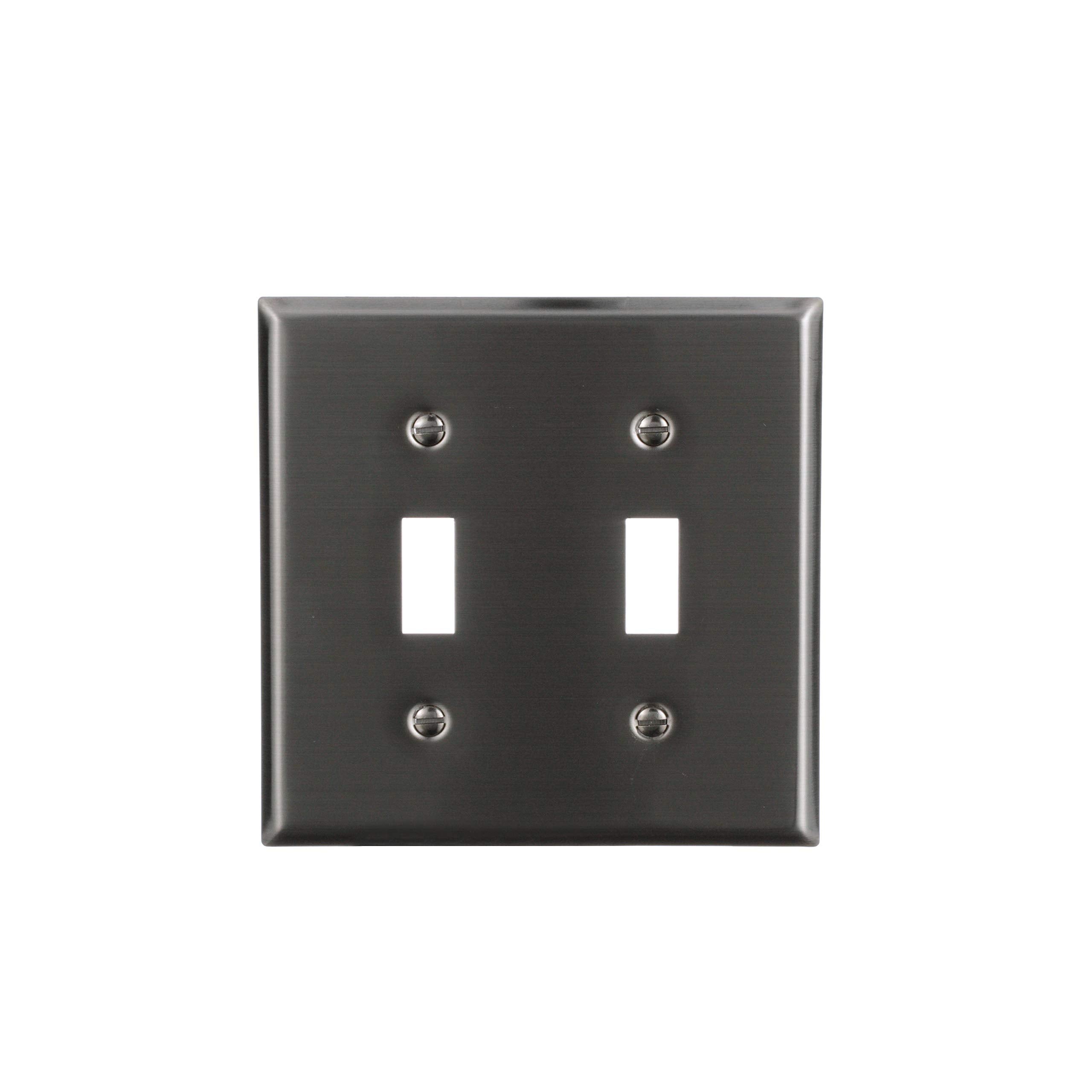 EATON Eaton 93072 2-gang Stainless Steel Switch Plate