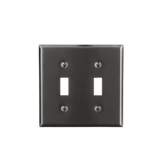 EATON Eaton 93072 2-gang Stainless Steel Switch Plate
