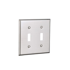 EATON Eaton 93072 2-gang Stainless Steel Switch Plate