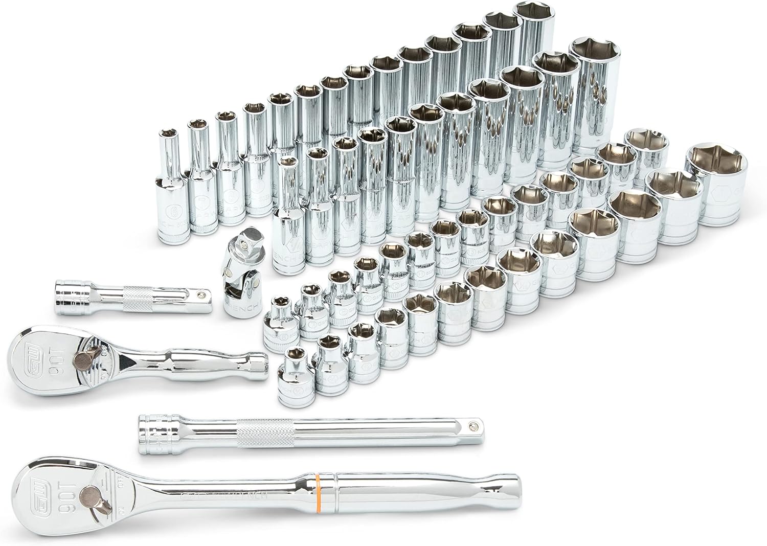 GEARWRENCH Gearwrench 80550 57 Pc. 3/8 inches Drive 6 Pt. Mechanics Tool Set, Standard & Deep, SAE/Metric