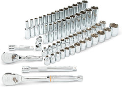 GEARWRENCH Gearwrench 80550 57 Pc. 3/8 inches Drive 6 Pt. Mechanics Tool Set, Standard & Deep, SAE/Metric
